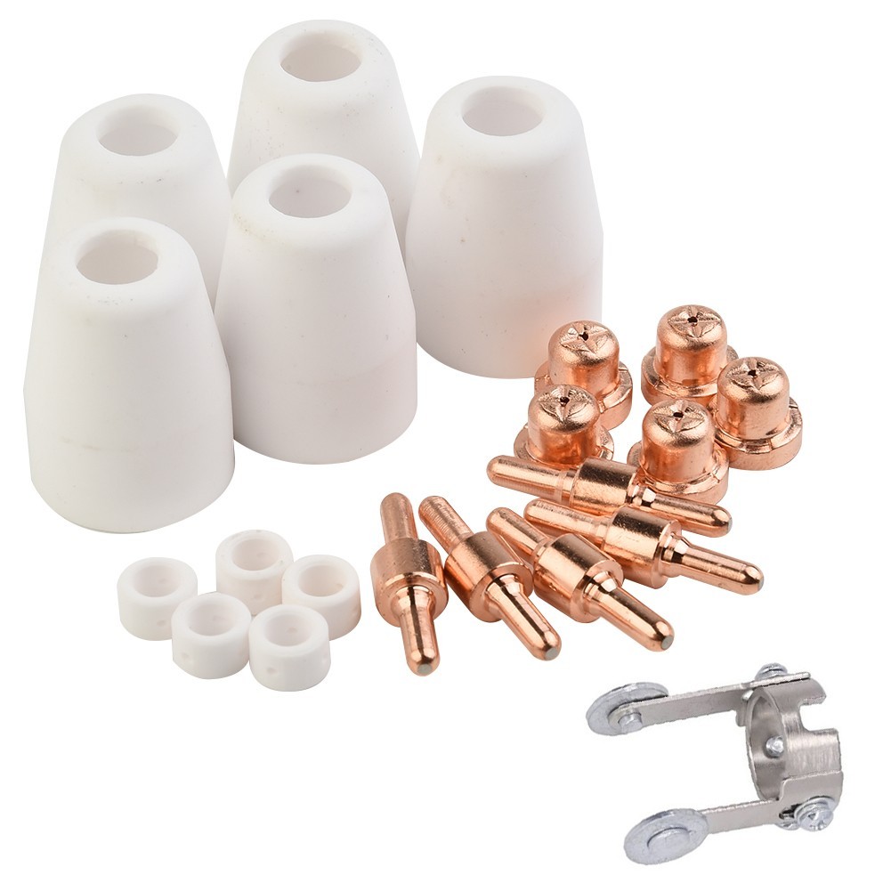 21PCS Consumables Plasma Cutter Torch Tips Nozzle for PT31 CUT4050 Replacement