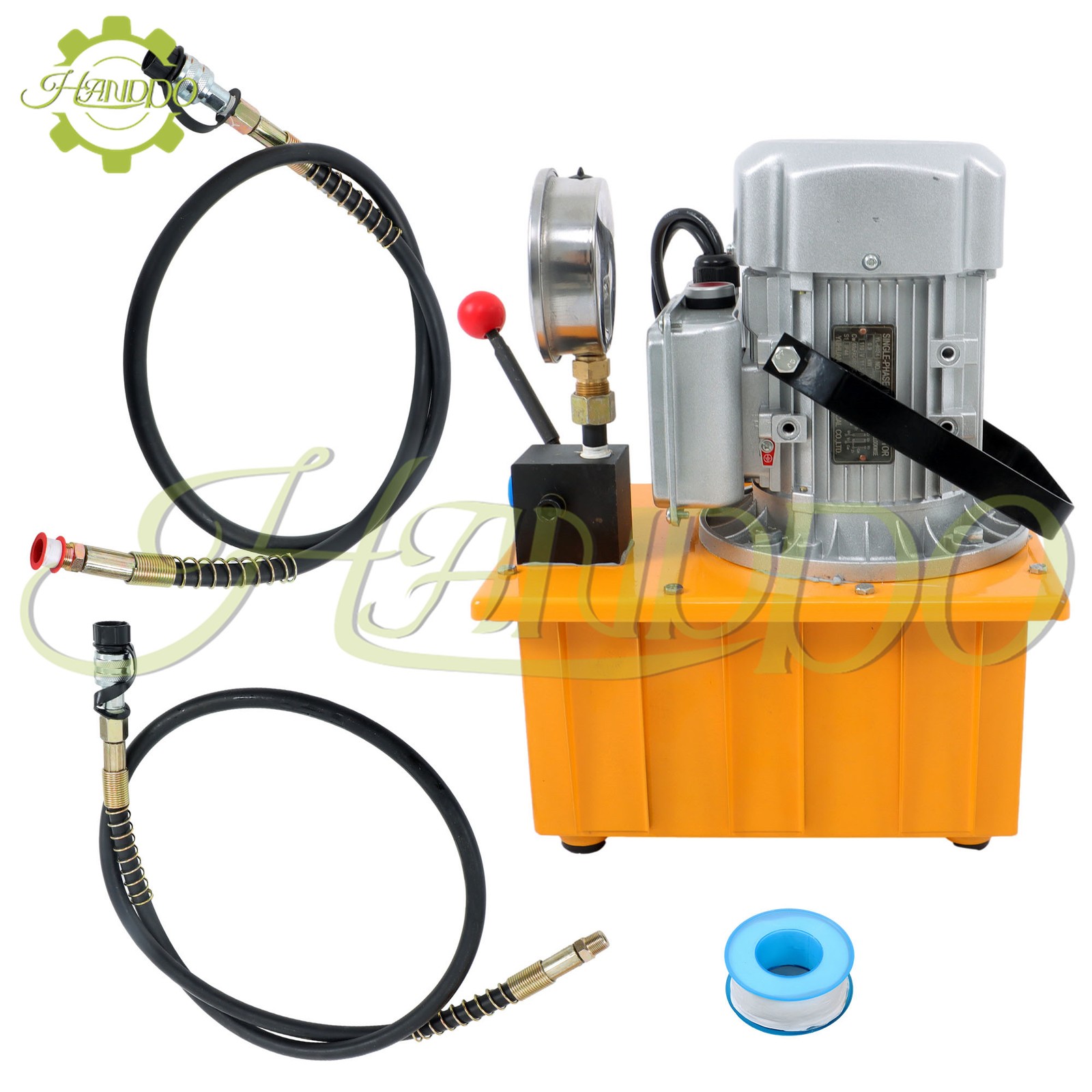 Single Acting Manual Valve Hydraulic Electric Pump 10000PSI 750W 8L Capacity
