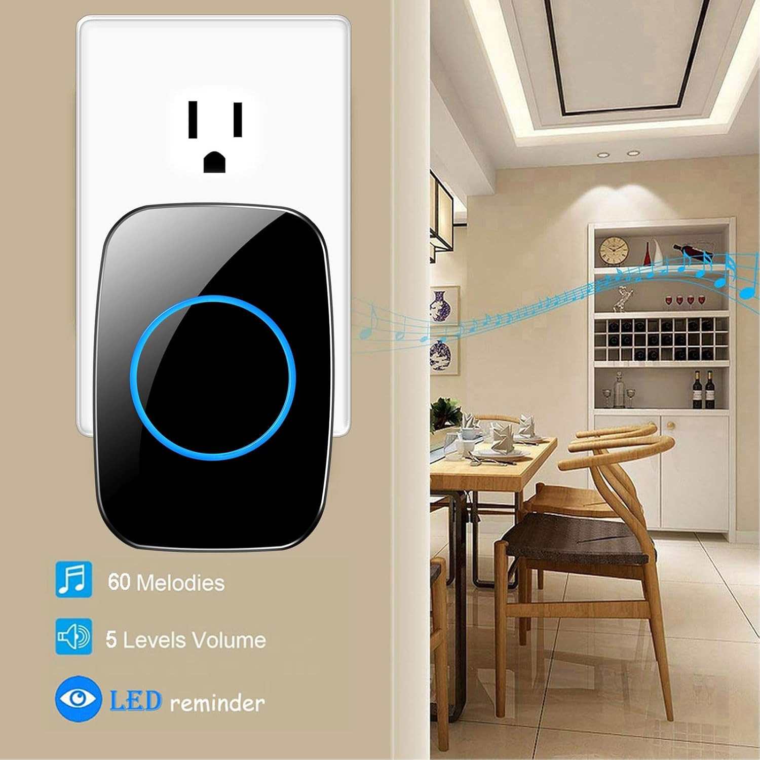 Door Chime When Door Opens, Fullhouse Door Sensor Wireless Entry Alarm
