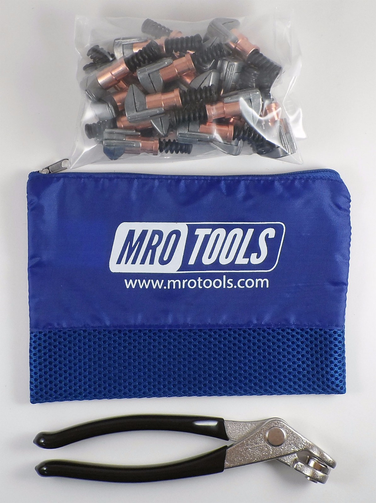 KSG1S25P 1/2 x 1/2 Cleco Side-Grip Clamps (SET OF 25) + Cleco Pliers w/Carry Bag