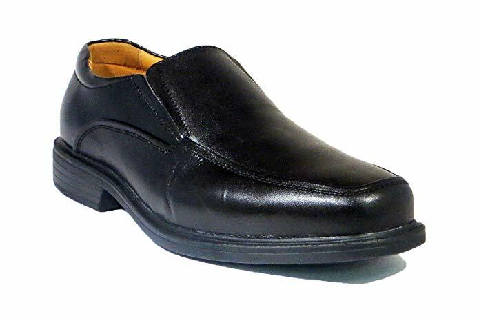 La Milano Men's Black Leather Comfort Shoes Wide EEE #A1720