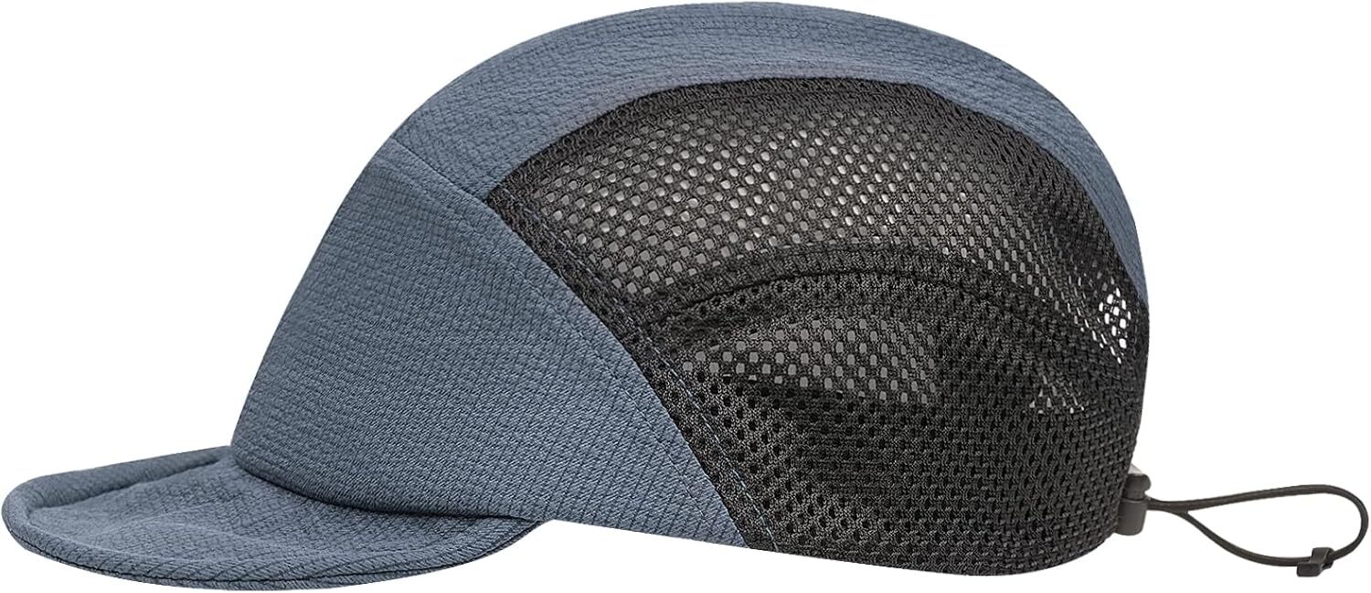 CLAPE Men Quick Dry Baseball Cap 5 Panel Hat Lightweight One Size, Dy13-grey