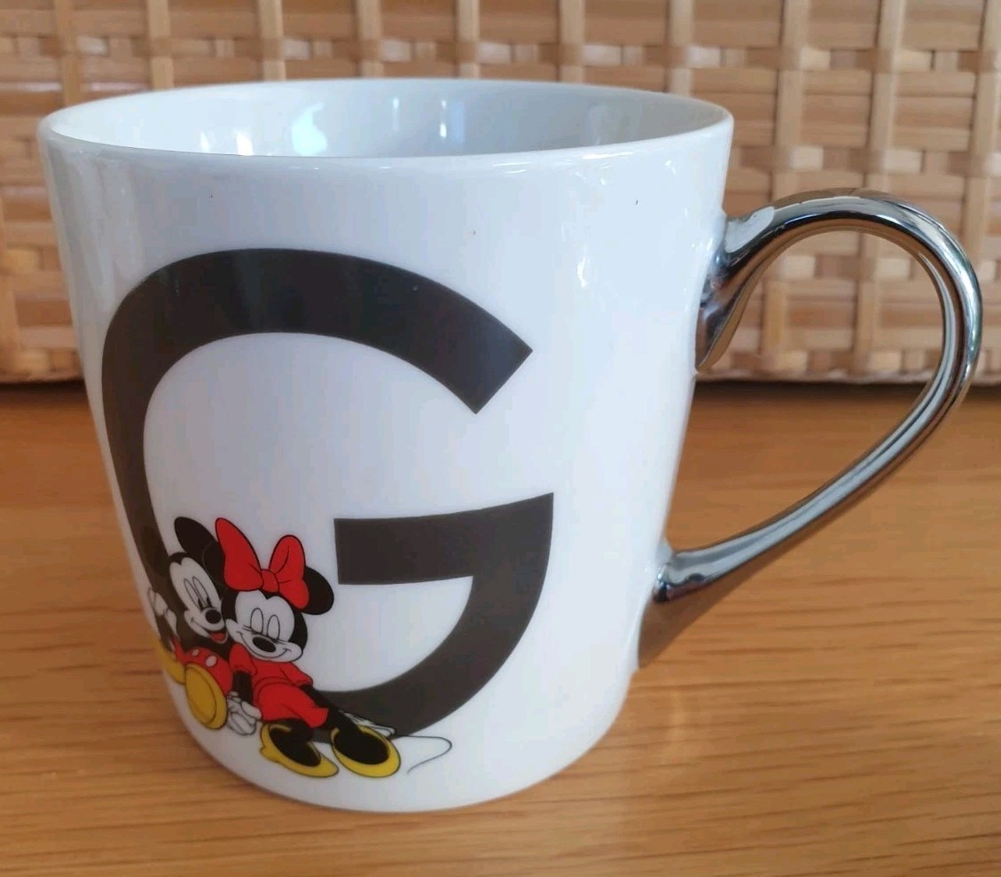 Disney Mickey & Minnie Mouse initial G mug 3.75" 9.5cm