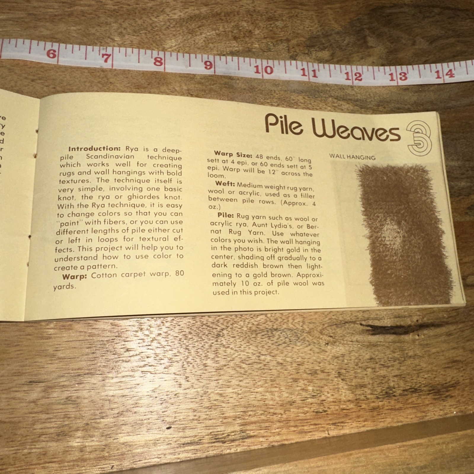 Vintage Rigid Heddle Frame Loom Instruction Book