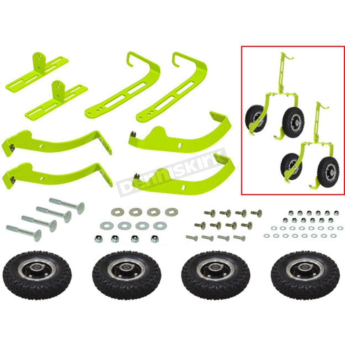 Sports Parts Inc. Hi-Vis Ski Protec Dolly Set w/Premium Wheels - SC-12010-1