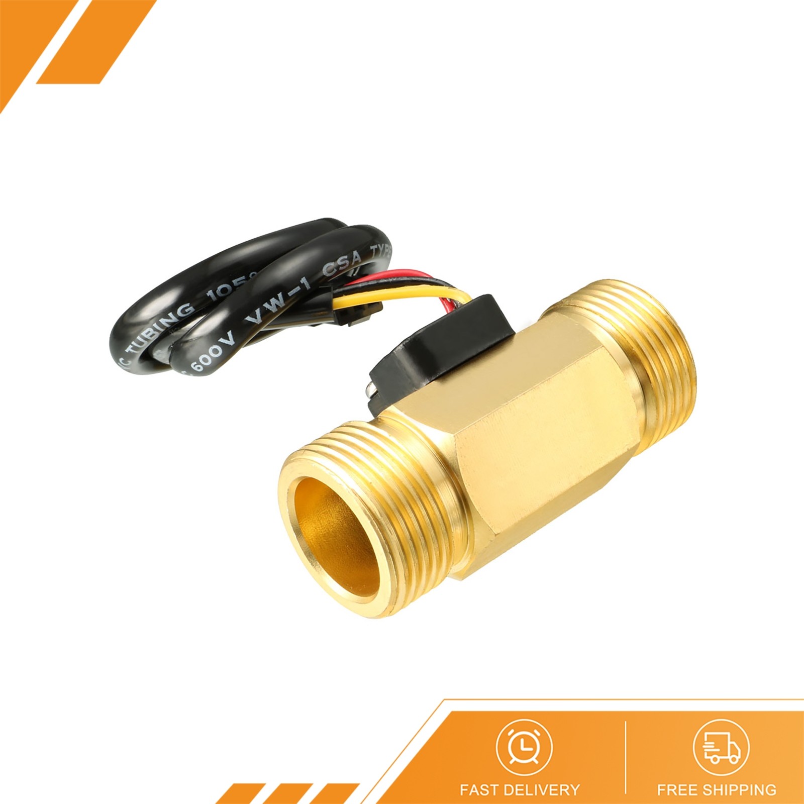 G3/4" Hall Effect Liquid Water Flow Sensors Switch DC5V 2-45L/min SEN-HZ43WB