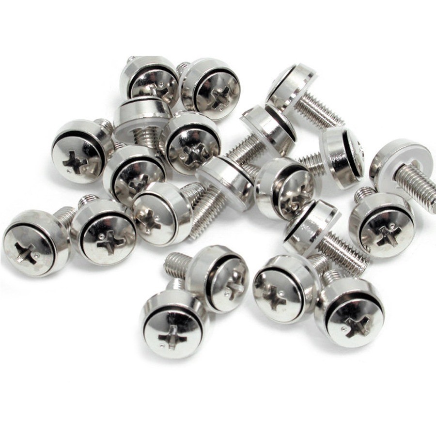 StarTech M6 Mounting Screws for Server Rack Cabinet - Rack Screw - 50 / Bag