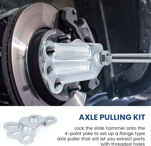 Rear Axle Bearing Remove Puller Tool Kit Bearing Remover Set with Slide Hammer