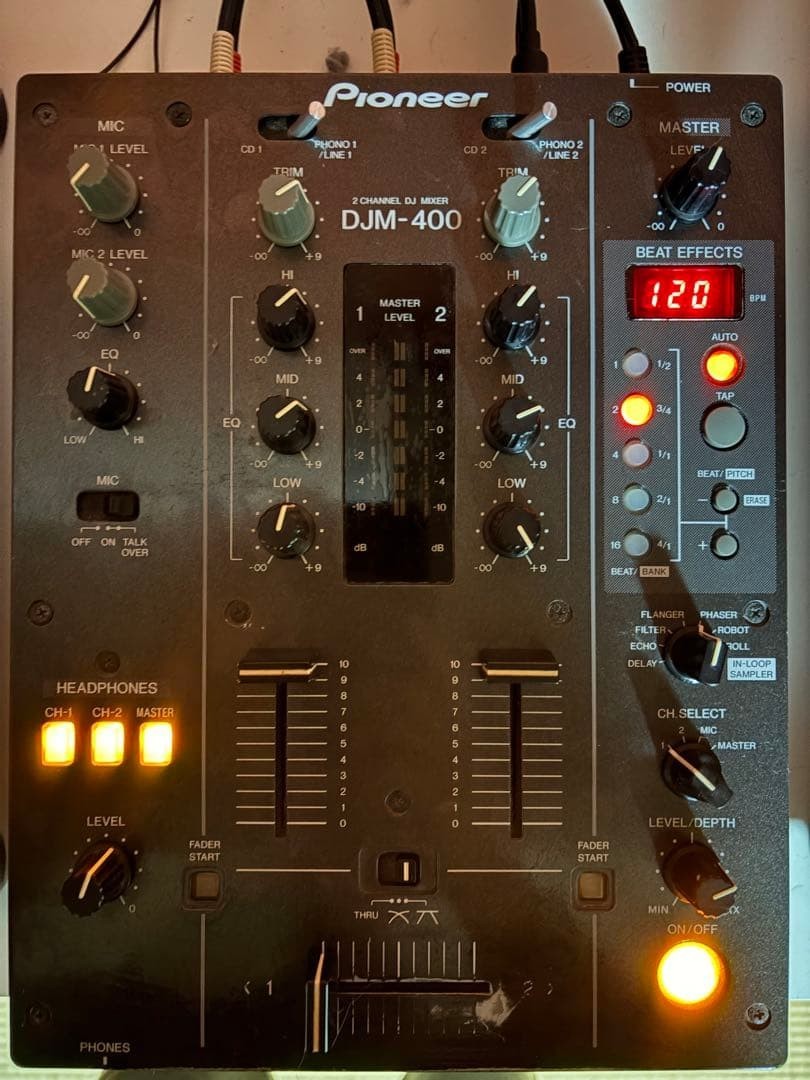 Pioneer DJ DJM-400 Limited Black 2-Channel Mixer (Tested and Verified)