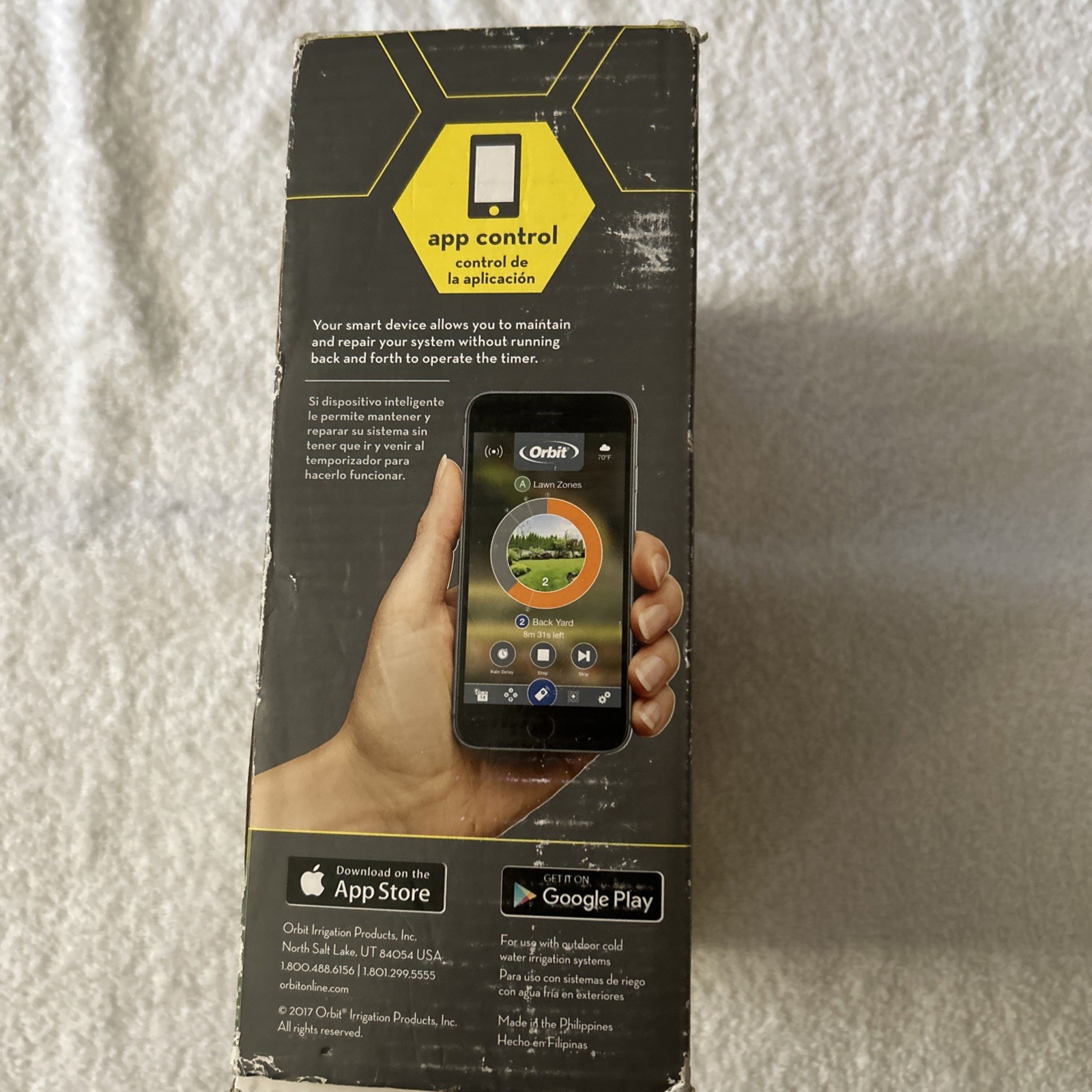 Orbit 57915 4-Zone Gray B-Hyve Smart Wi-Fi Indoor Sprinkler Timer