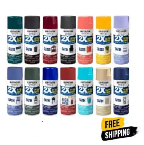 Rust-Oleum American Accents 2X Ultra Cover Spray Paint, 12oz(Choose Colors)