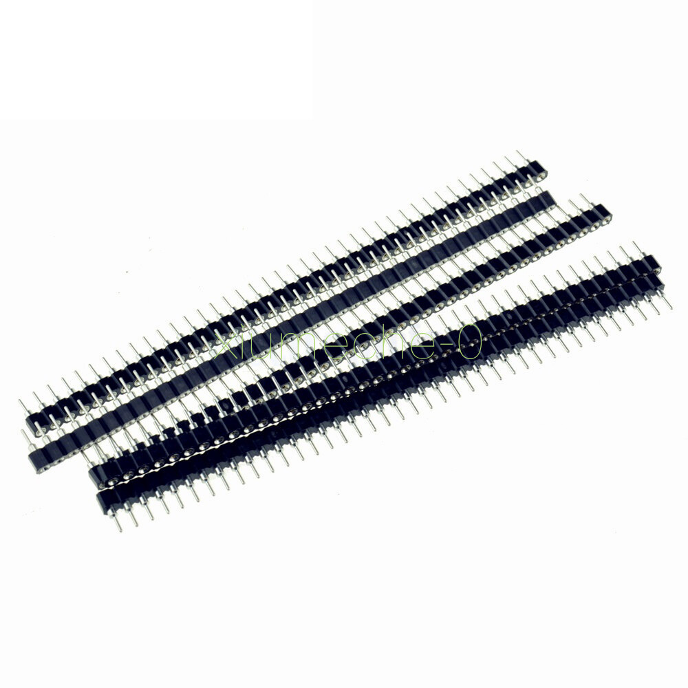 3PCS Strip Tin PCB Female IC Breakable 40pin Single Row Round Header Socket
