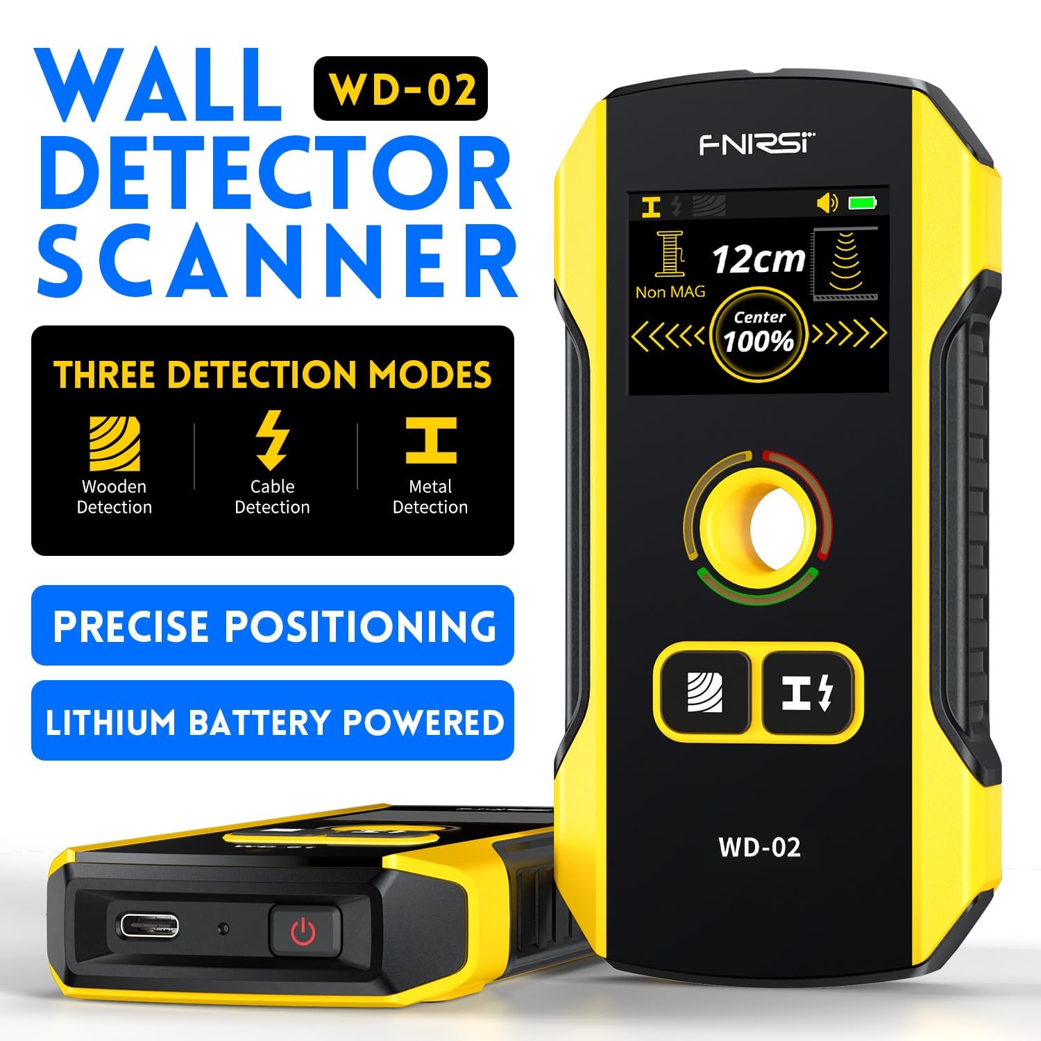 Stud Finder Wall Scanner - Upgraded WD-02 TFT Display Electronic Stud Detecto...
