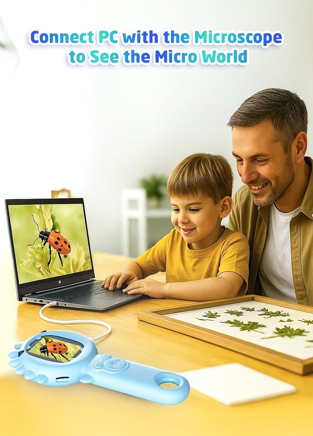 Mini Handheld Microscope Supporting Multiple Viewing Angles, Outdoor Educational