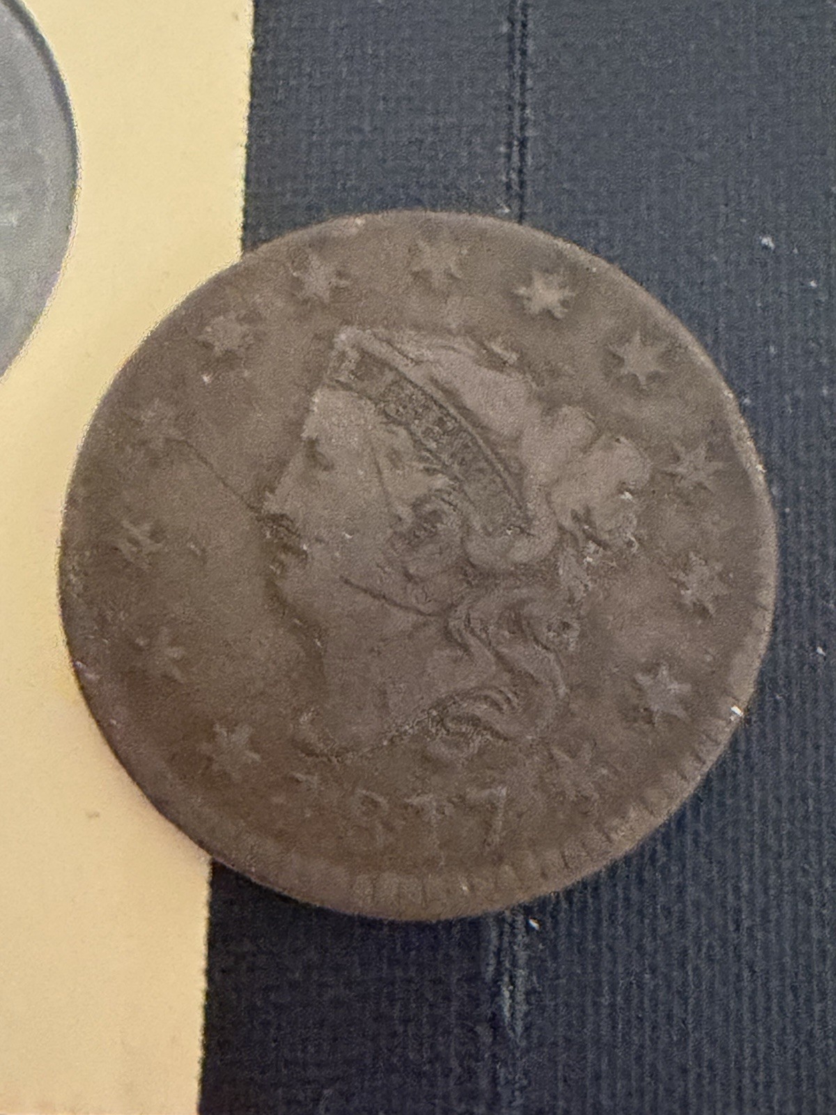 1817 13 Stars Large Cent VF Scratched