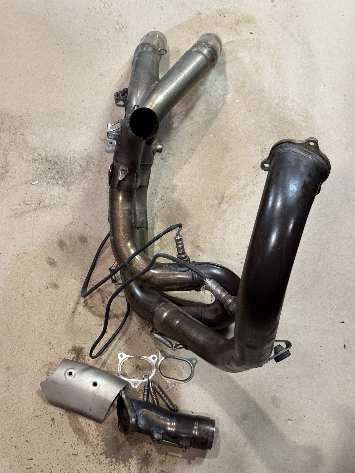 2011-2013 Ducati 848 EVO 1098 1198 OEM Exhaust Headers Mid Pipe Used Genuine