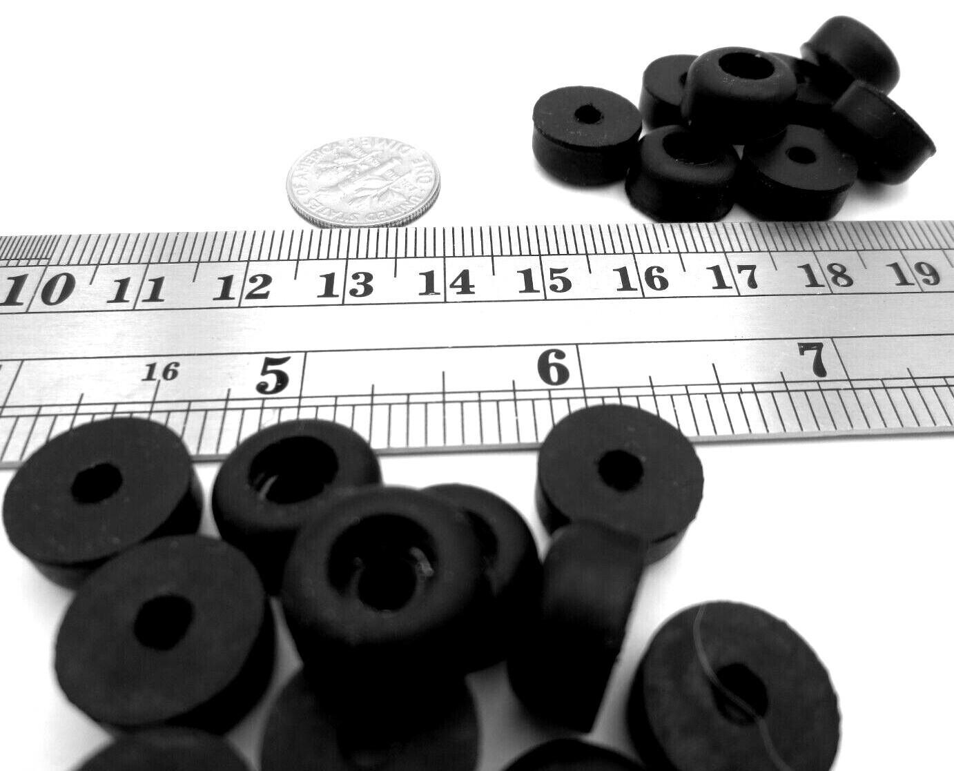 1/8" Screw Hole Rubber Bumper Feet Pad Fits In 1/8" Hole , Has 1/2" Pad 1/4 Tall