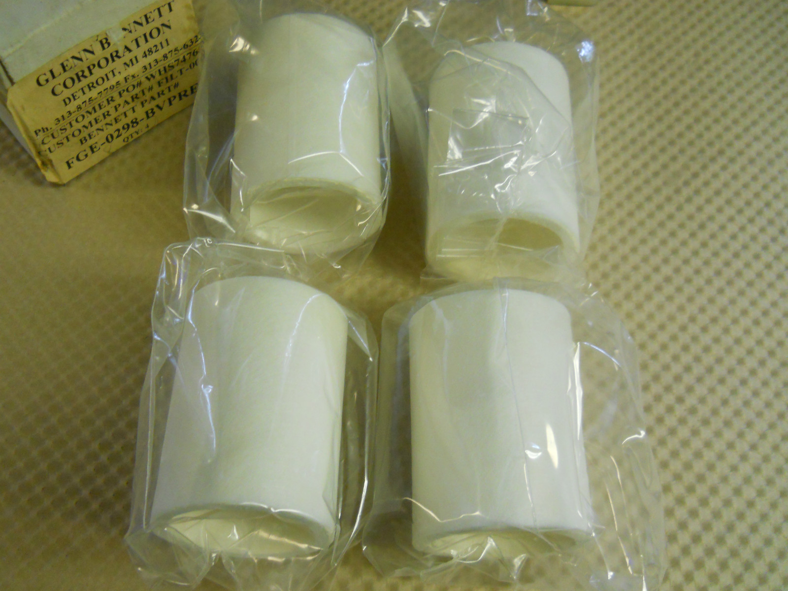GLENN BENNETT FGE-0298-BVPRE FILTER CARTRIDGE *SET OF 4* NEW CONDITION IN BOX