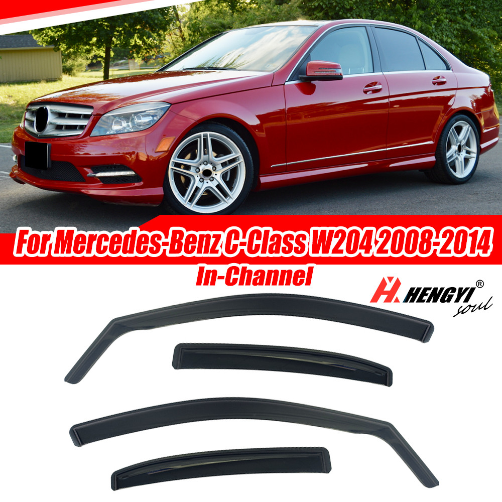 In-Channel For Mercedes-Benz C-Class W204 Sedan C300 C200 2008-2014 Window Visor