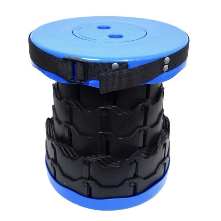 Telescoping Stool Collapsible Portable Load 300 lb Camping Folding Seat