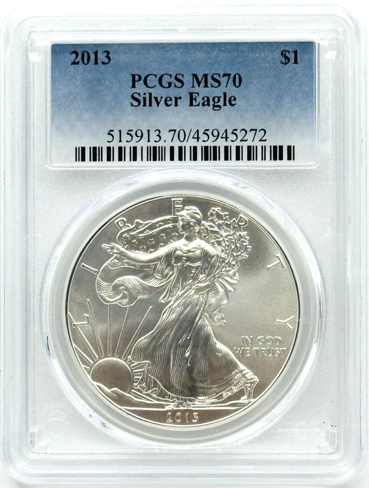 2013 SILVER EAGLE PCGS MS70