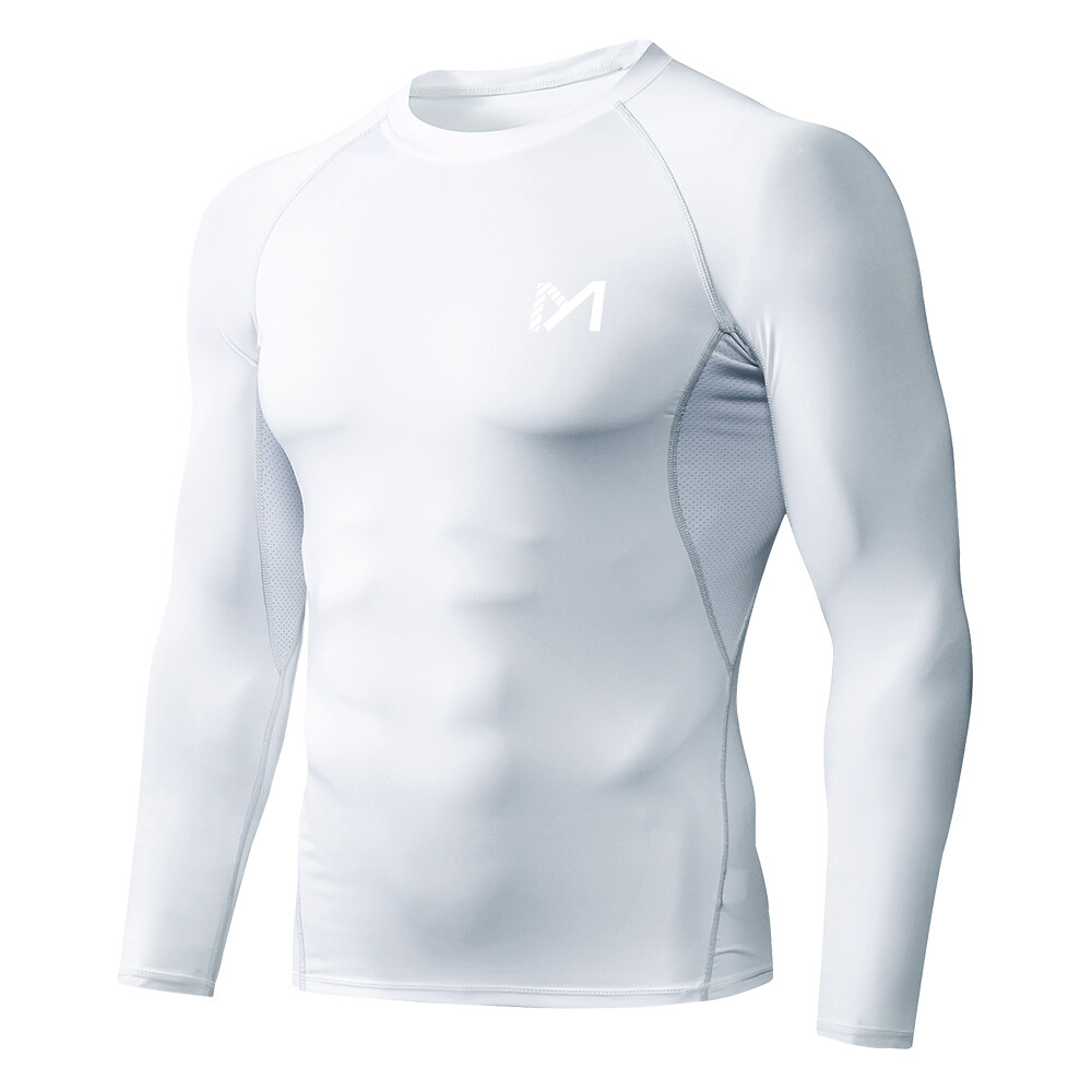 2 Pack/Set Compression Shirts for Men Long Sleeve Athletic Base Layer Undershirt