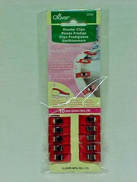 10 NEW Clover Wonder Clips Red 3155 Sewing Art Craft Work Alternative To Pins
