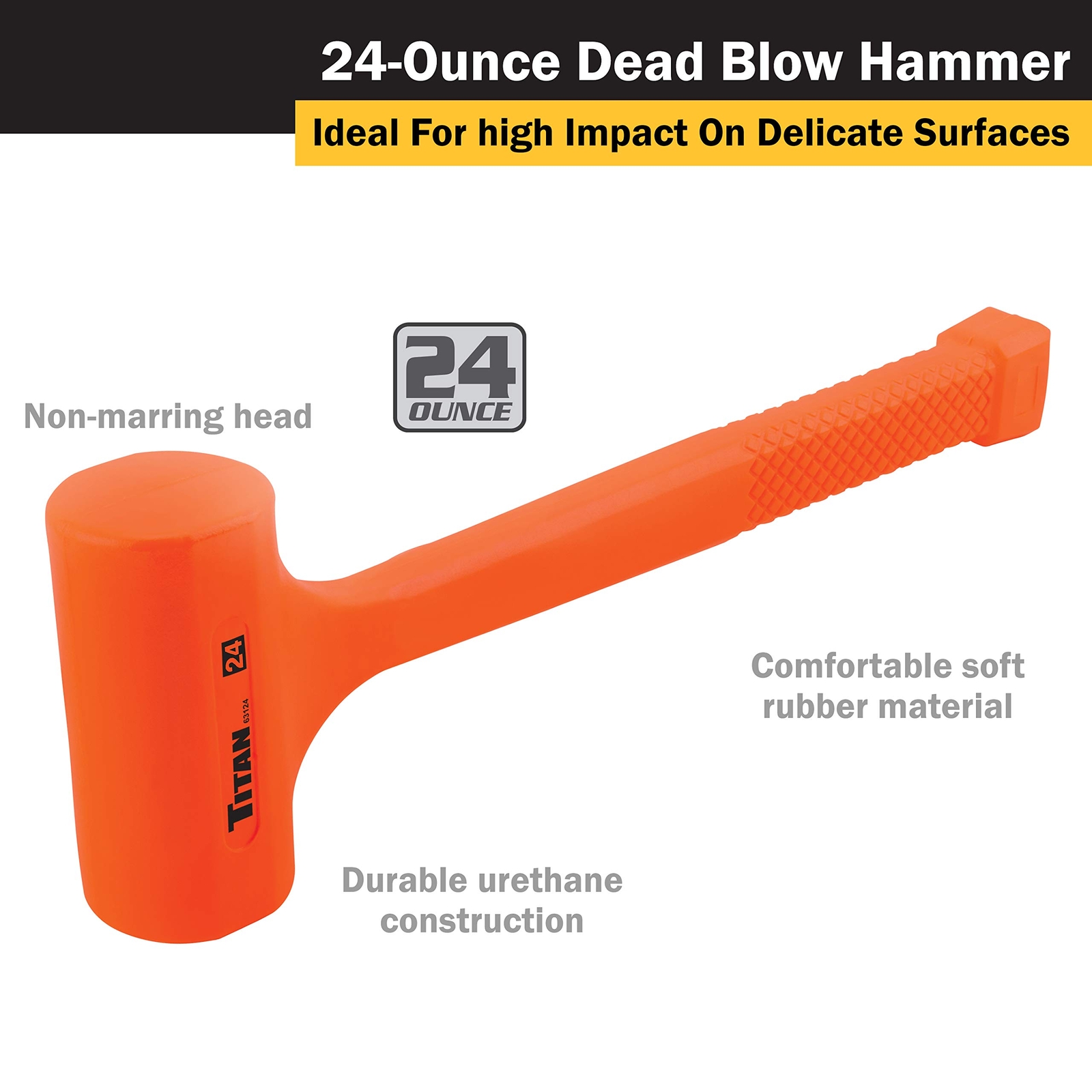 Titan Tools 24 oz. Dead Blow Hammer (63124)