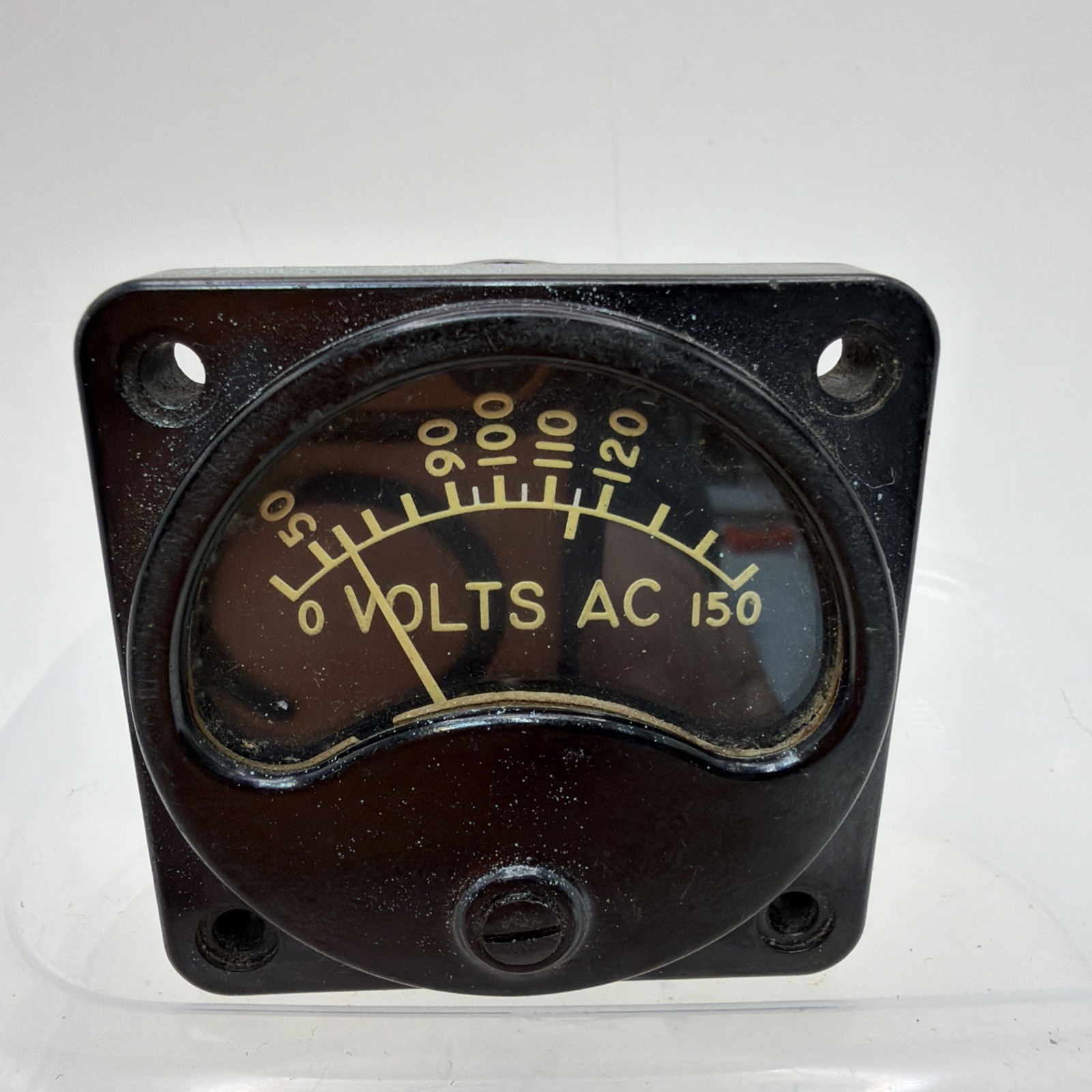 Aircraft Volts Indicator Gauge Vintage For Parts Or Repair
