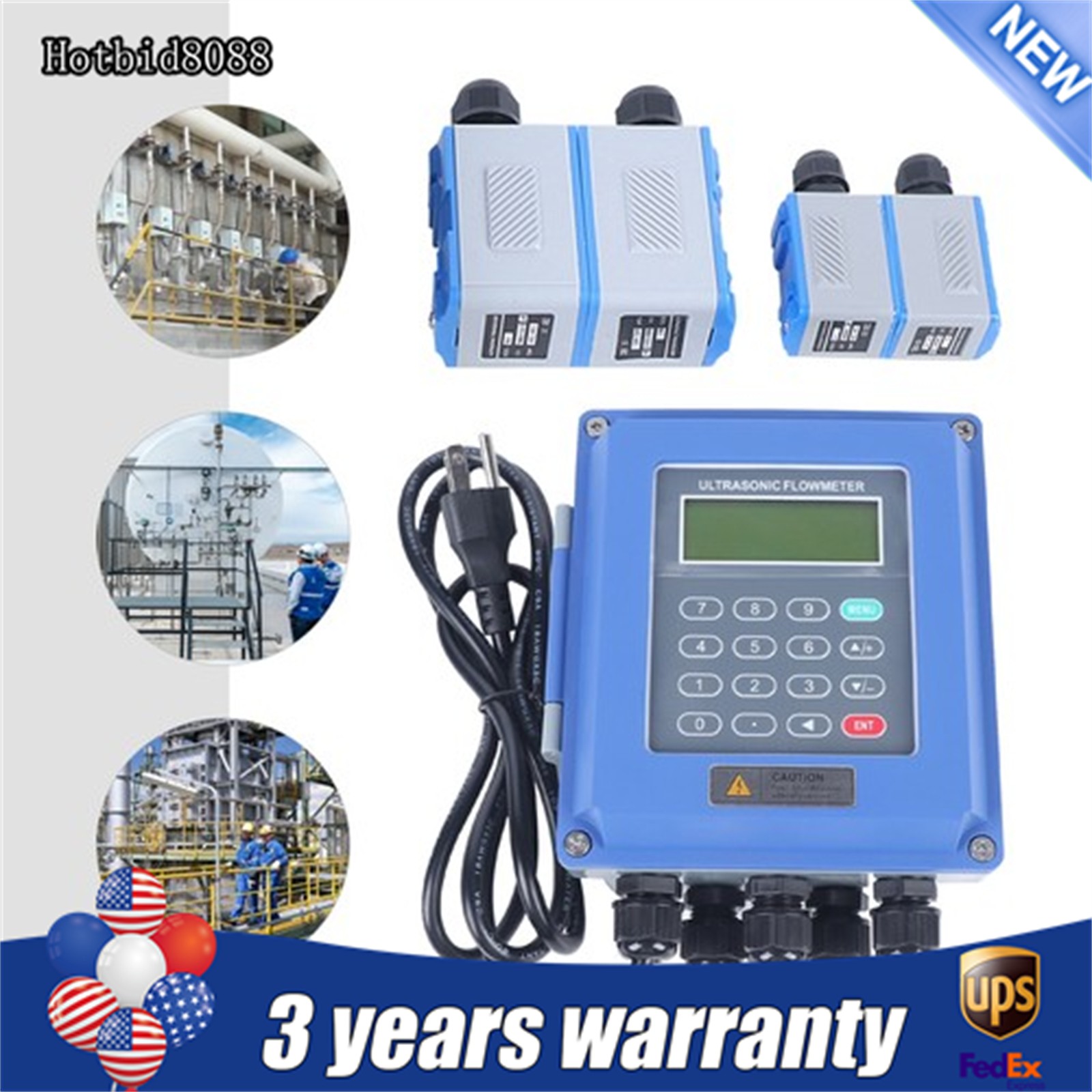 Ultrasonic Flow Meter DN20~DN700mm Liquid Flowmeter TM-1&TS-2 Transducer