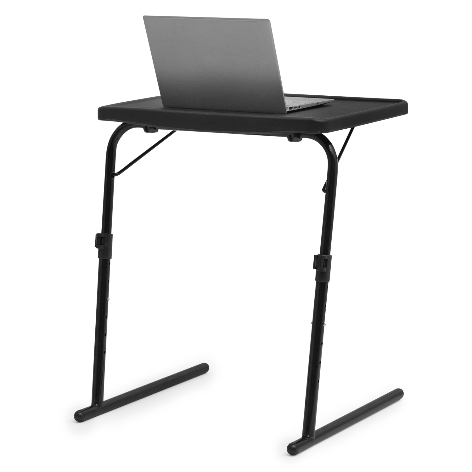 Black Folding Portable TV Tray Laptop Desk Adjustable Sofa Bed Side Dinner Table