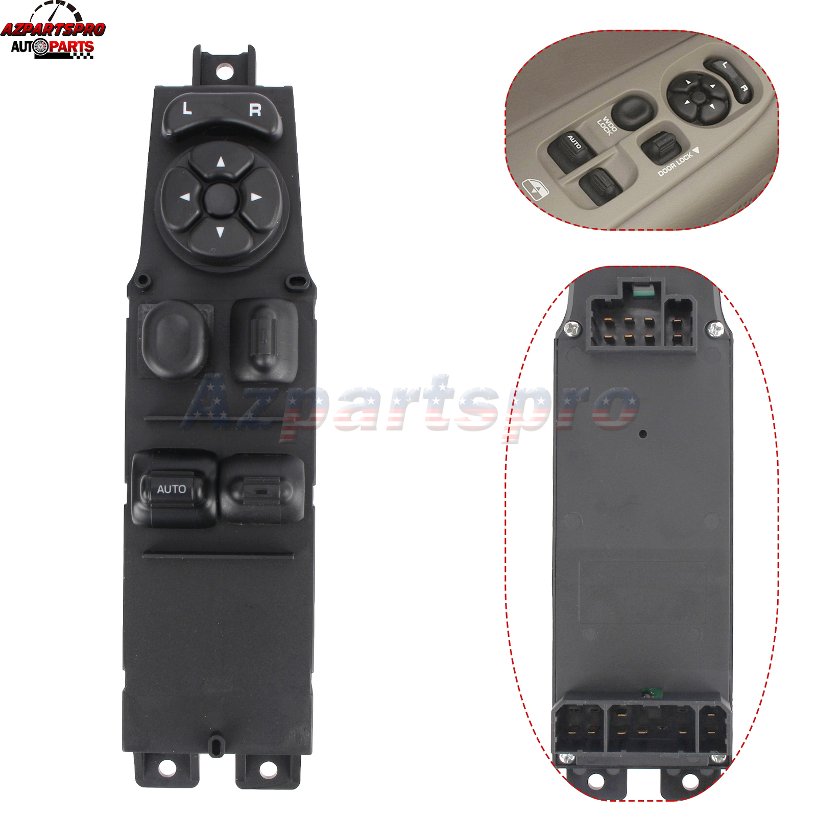 Driver Side Power Window Switch for 2001-2004 Dodge Dakota Extended Regular Cab