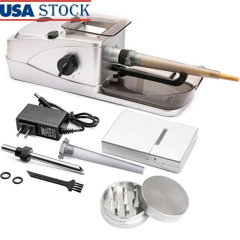 Cone Rolling Machine W/ Manual Herb Grinder & Pre-Roll Holder Convenient Set New
