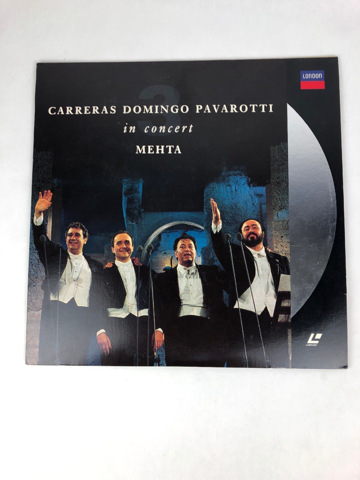 Laserdisc Carreras Domingo Pavarotti In Concert ZUBIN MEHTA Terme di Caracalla