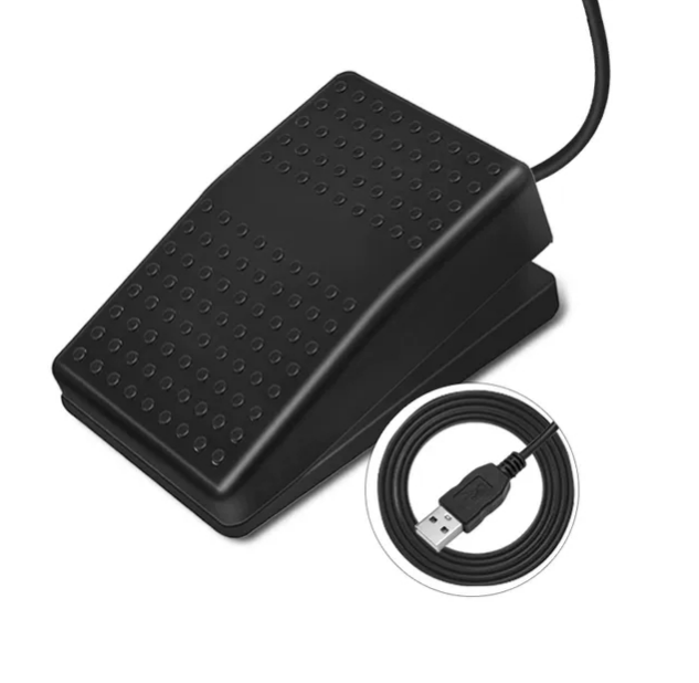 Plastic USB Single Foot Switch Pedal Control Pre-Progr Key for Keyboard Mouse PC