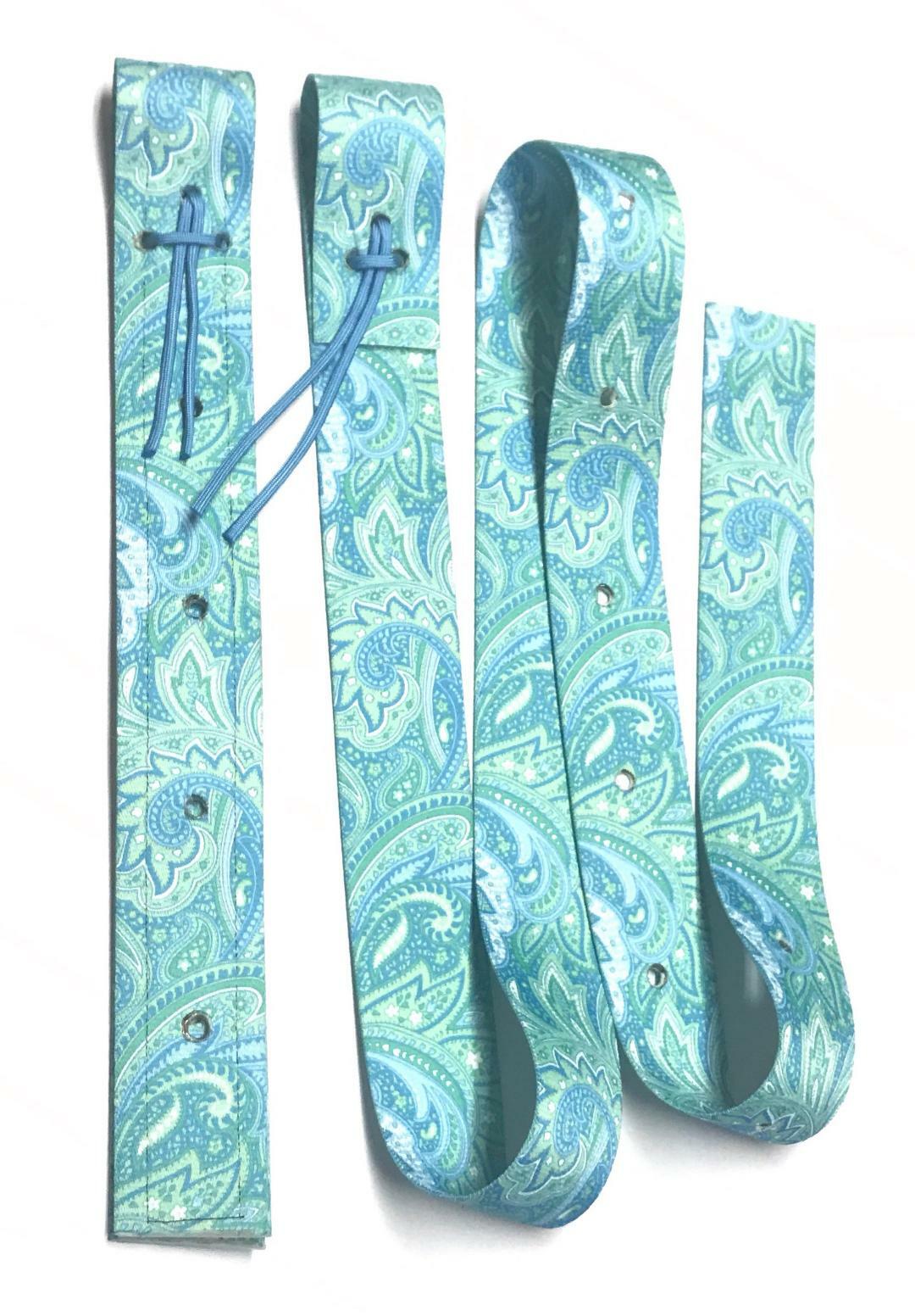 Cinch Strap Off Billet Cinch Straps green paisley