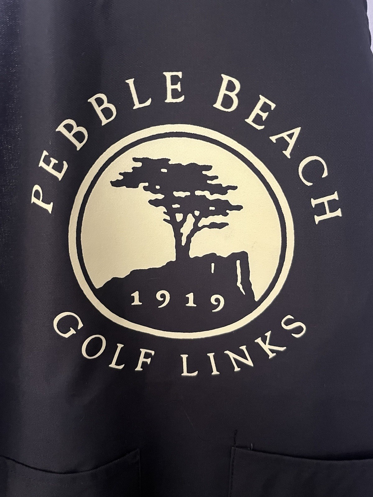Pebble Beach Golf Links 1919 Logo Apron -Black & Cream Crest
