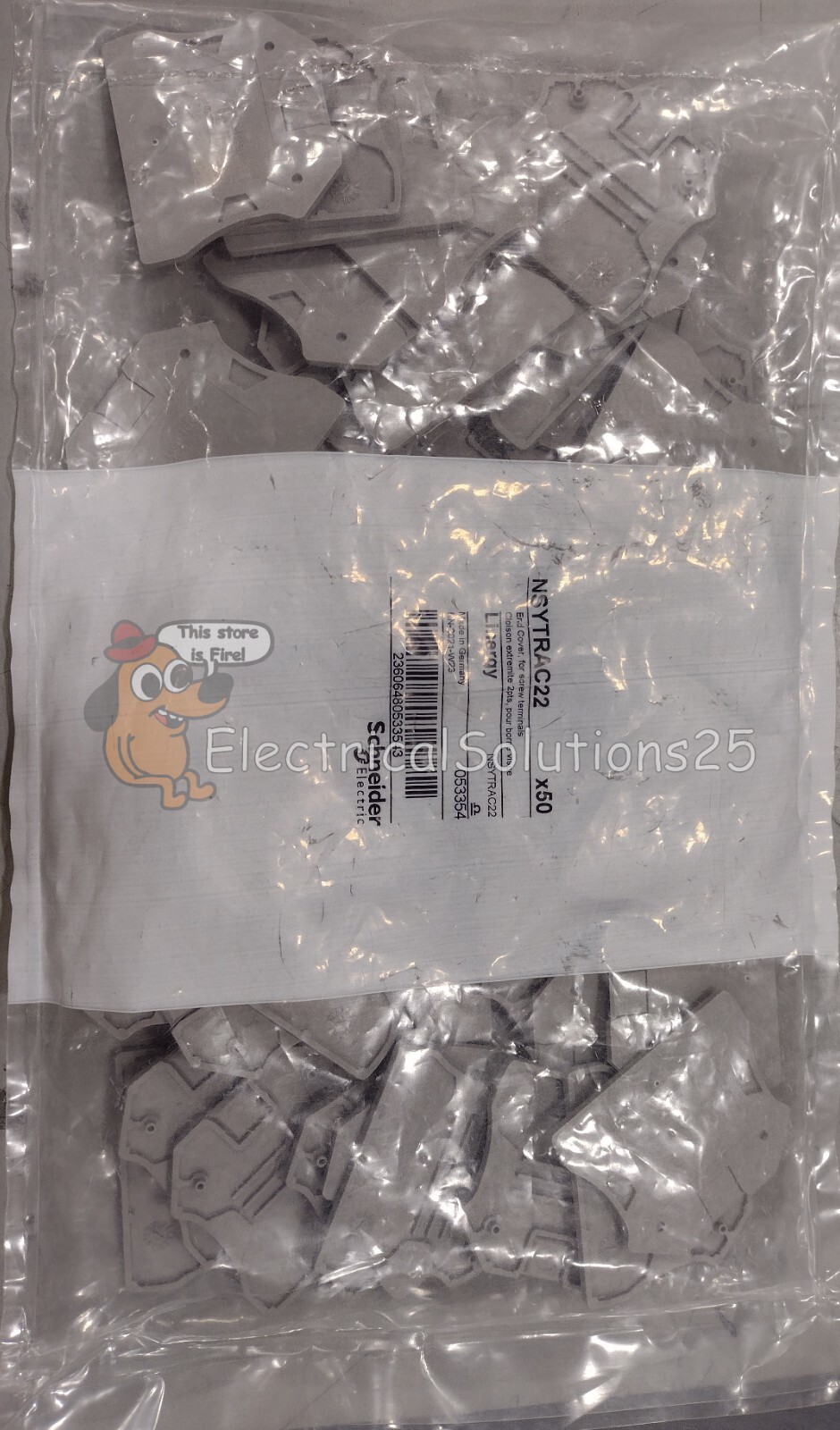 Bag of 50 - SCHNEIDER ELECTRIC NSYTRAC22 END COVER for Linergy TR - Free Ship
