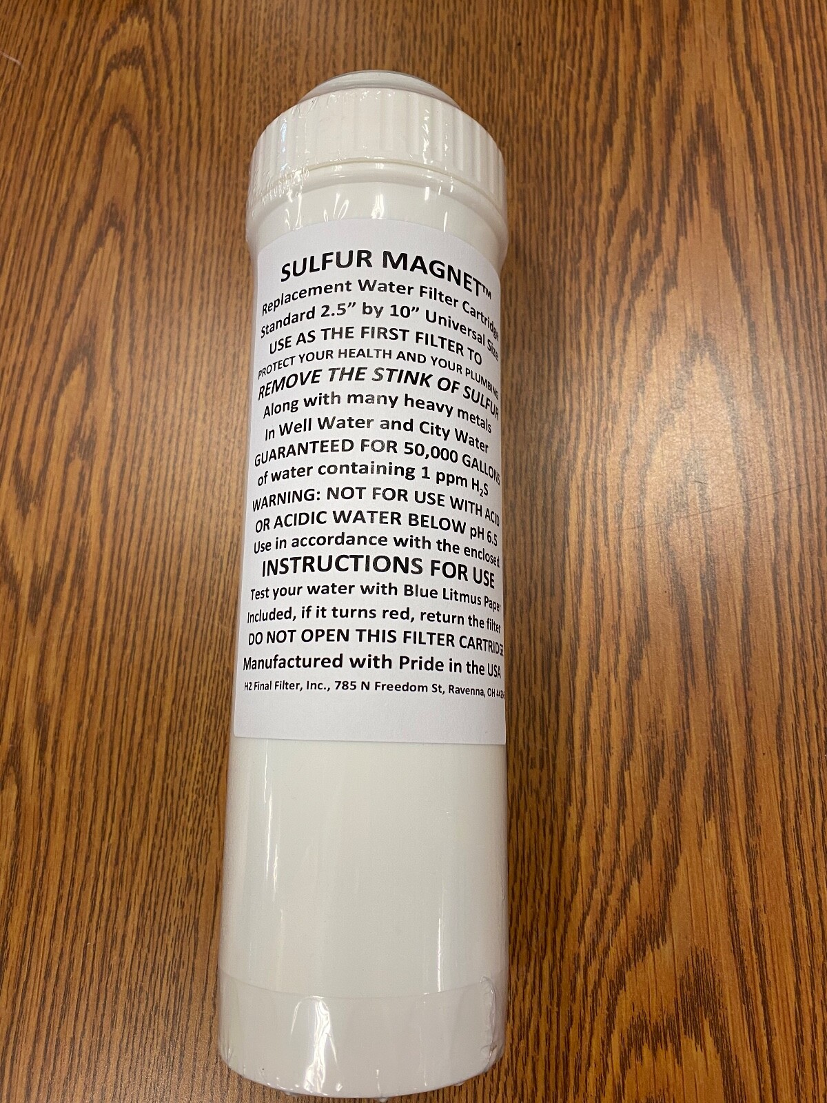 SULFUR MAGNET Kills Pathogens  Rotten-Egg-Odor ELIMINATING H2O FILTER CARTRIDGE