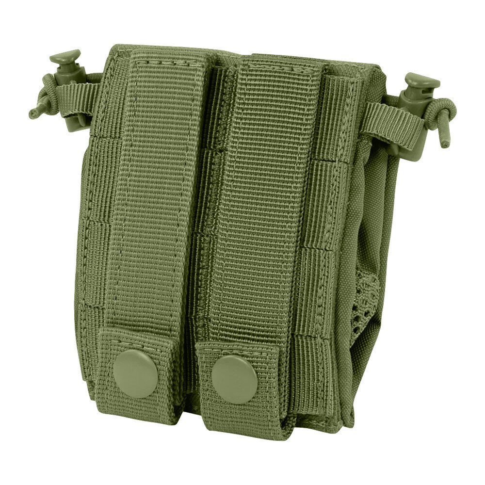 Modular MOLLE Hook Loop Magazine Micro Dump Bungee Retention Pouch OD GREEN