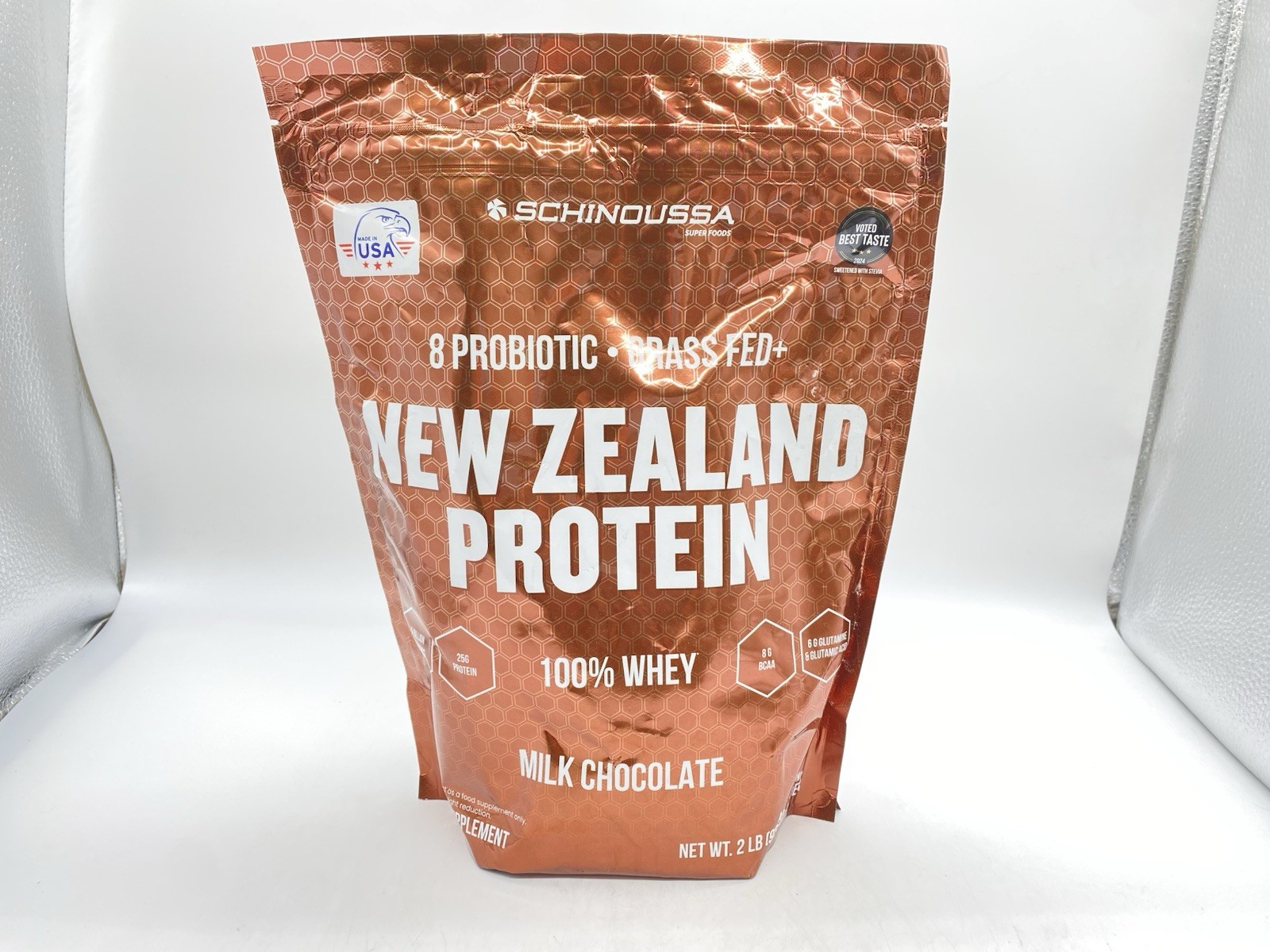 Schinoussa Probiotic Whey Protein Powder | Grass-Fed | Chocolate | 2 lb |