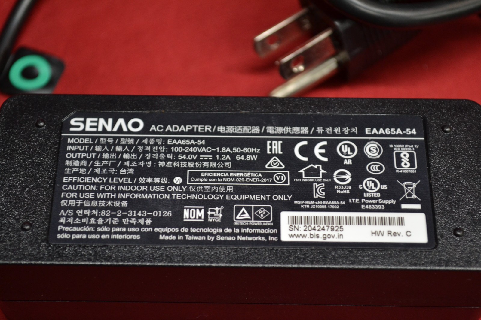 ORIGINAL Watchguard Firebox T40 FS4AE5 Network Security AC ADAPTER POWER CORD