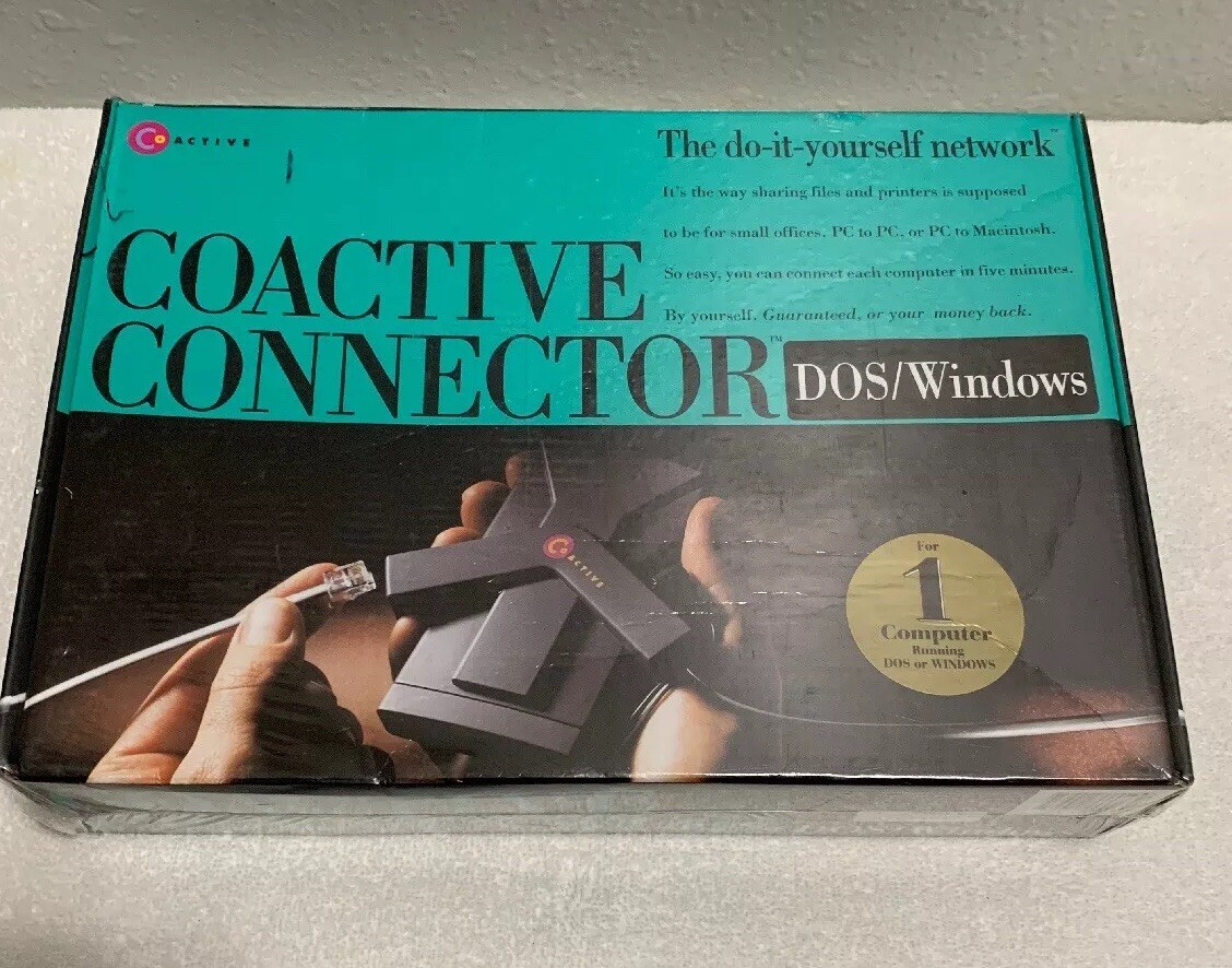 New Sealed COACTIVE NETWORK CONNECTOR for DOS/windows
