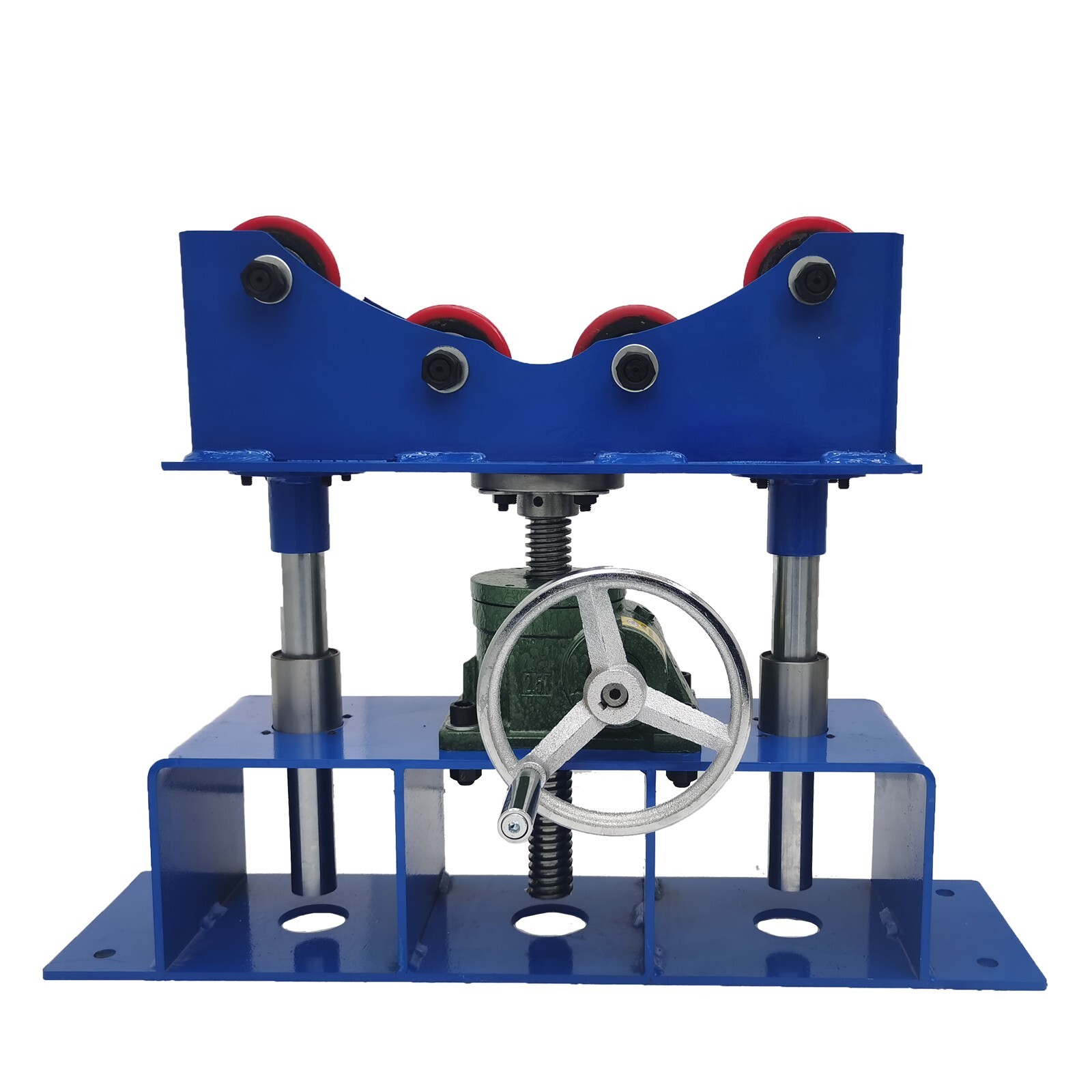 2-Pcs 1100Lbs Capacity Manual Roller Accurate Rolling Support Frame for Welding
