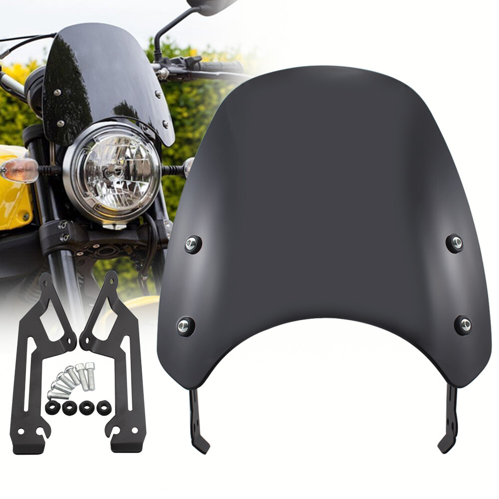 Motorcycle Black Windscreen Windshield Screen Protection For	Ducati Scrambler
