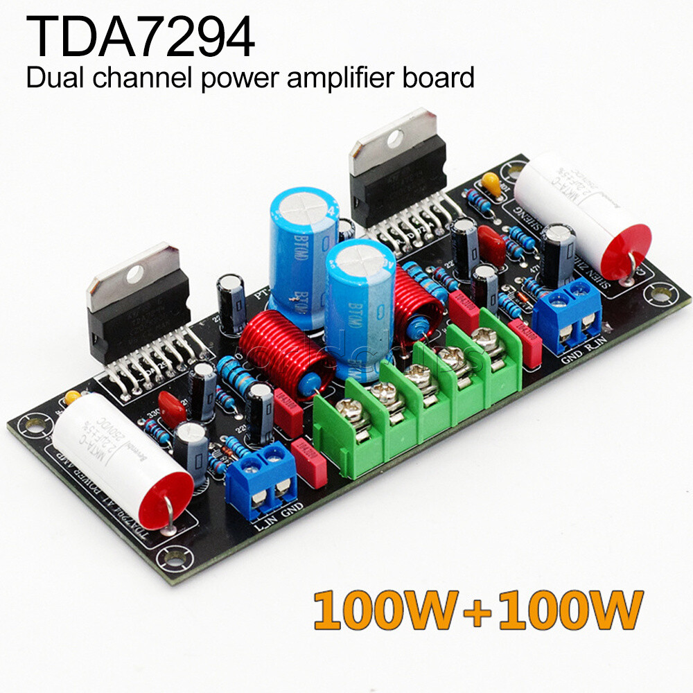 Dual Channel TDA7294 Audio HIFI Power Amplifier Board DIY Parts Kit PCB 200W New
