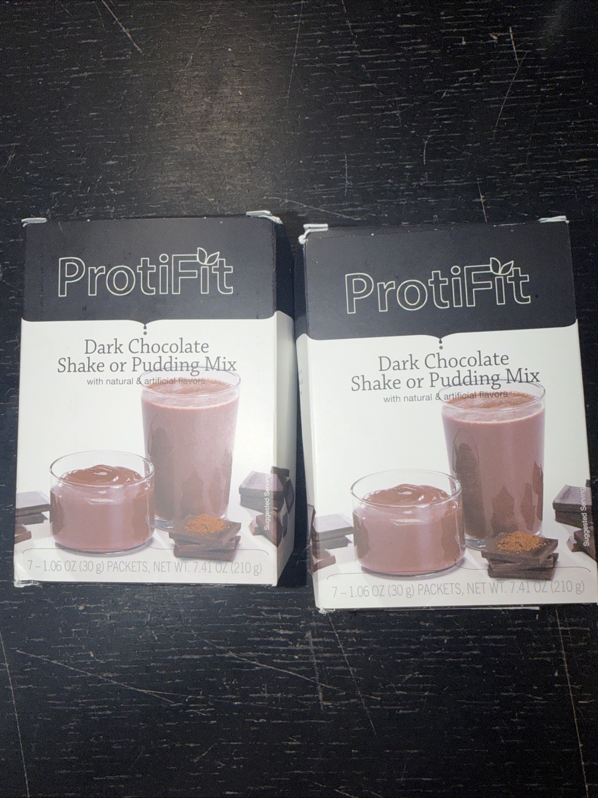 2 Boxes Of Proti Fit Dark Chocolate Pudding-Shake