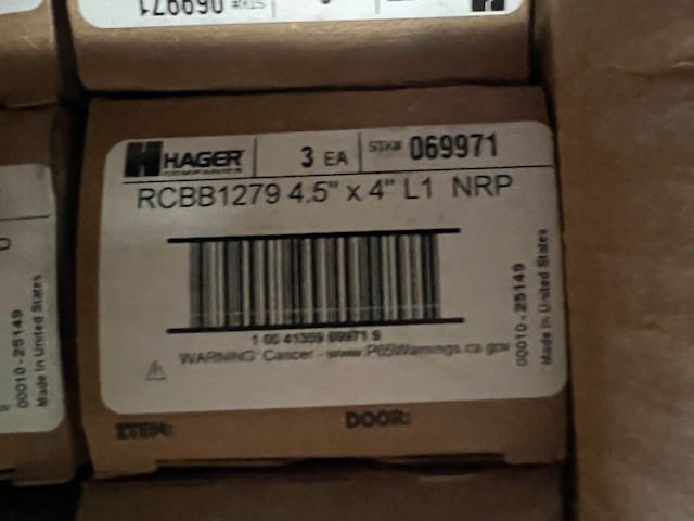 HAGER HINGE RCBB1279 4 1/2 X4 NRP STOREFRONT REPLACE HINGE LS ALUM FIN 1/4" RAD