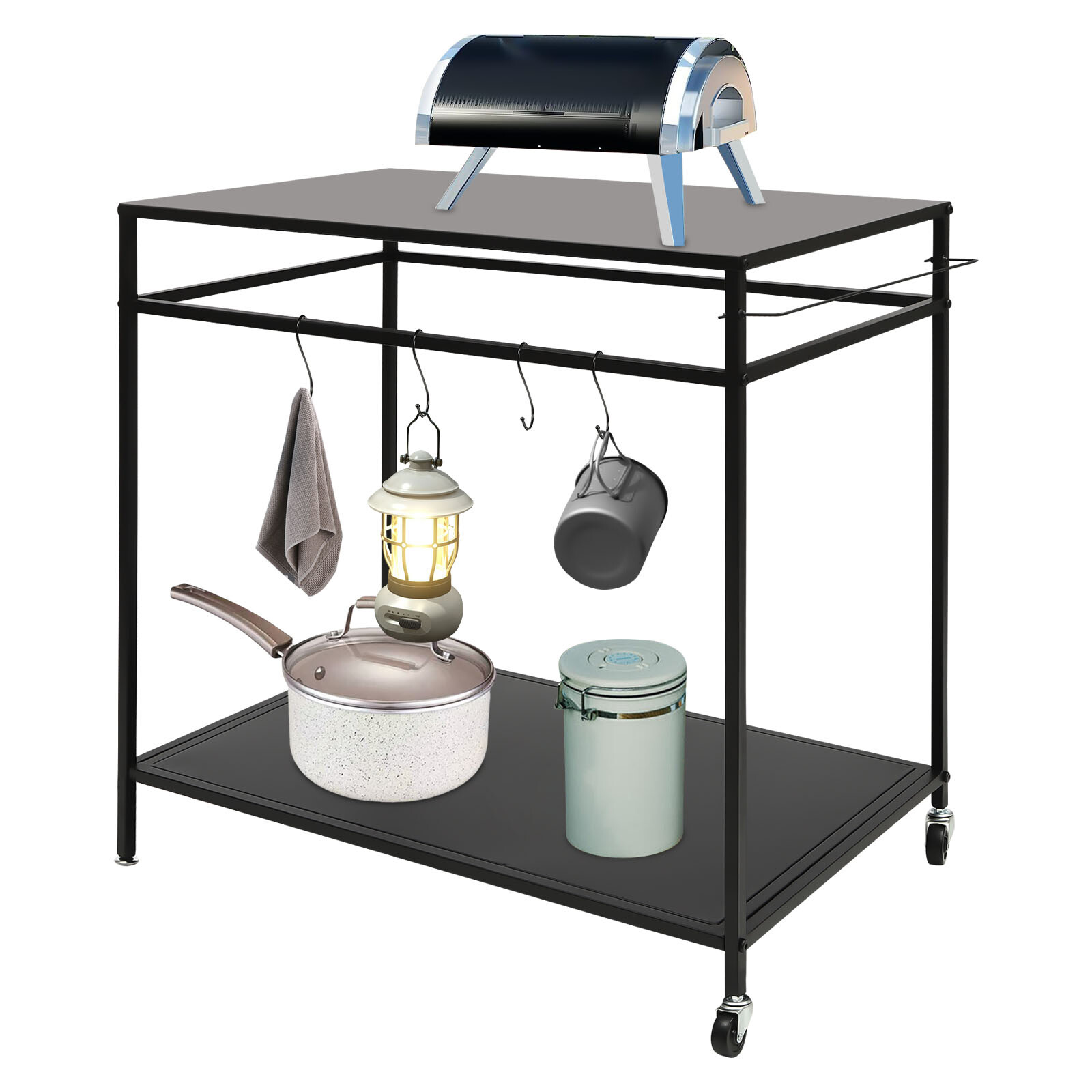 Kitchen Prep Table BBQ Grill Bar Cart Outdoor Griddle Cooking Stainless Steel US
