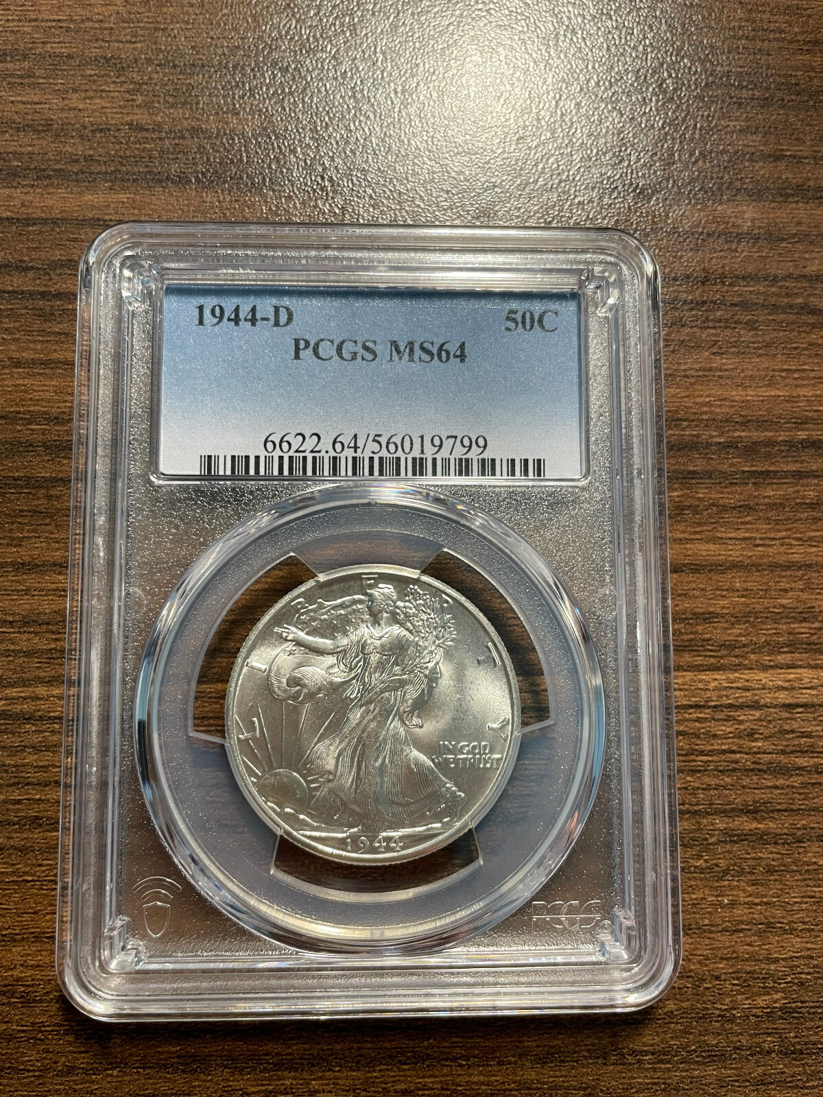 1944-D Walking Liberty Silver Half Dollar 50C PCGS MINT STATE 64 MS 64 Walker